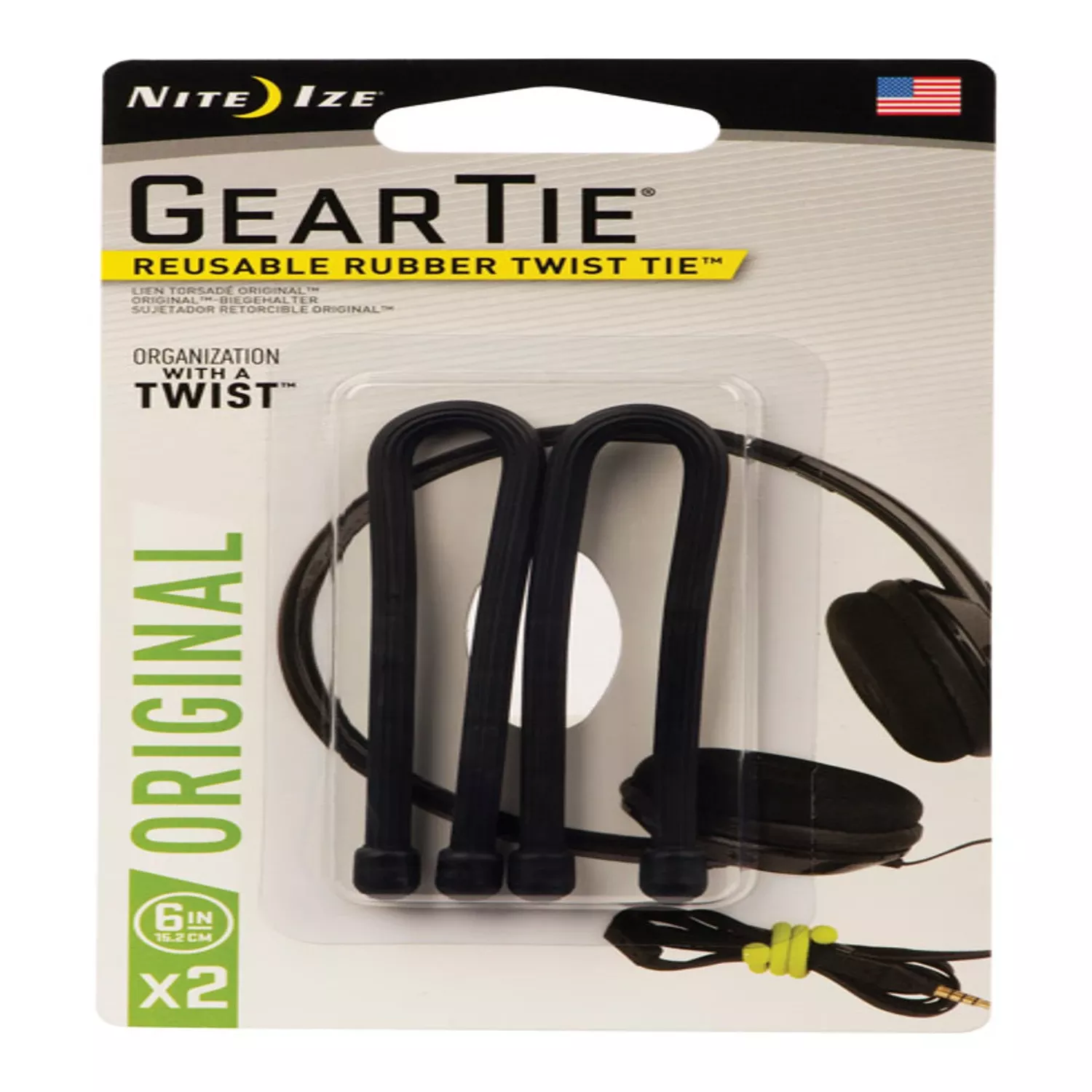 , Bendable Wire, Black, 6-in., 2-pk.