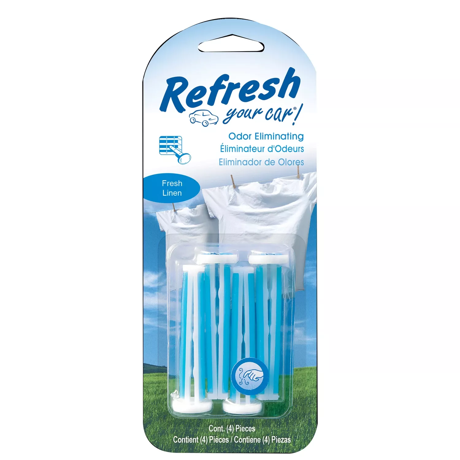 ! Fresh Linen Cs Scent Car Vent Clip 0.7 Oz Solid